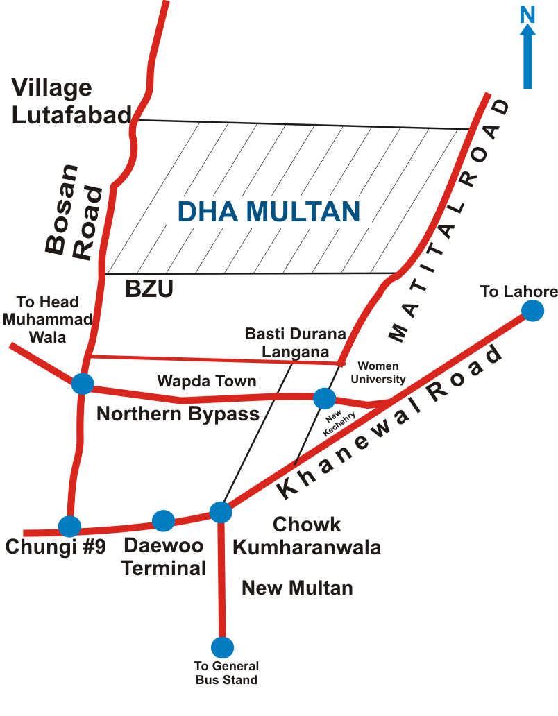 DHA-Multan-Location-Map